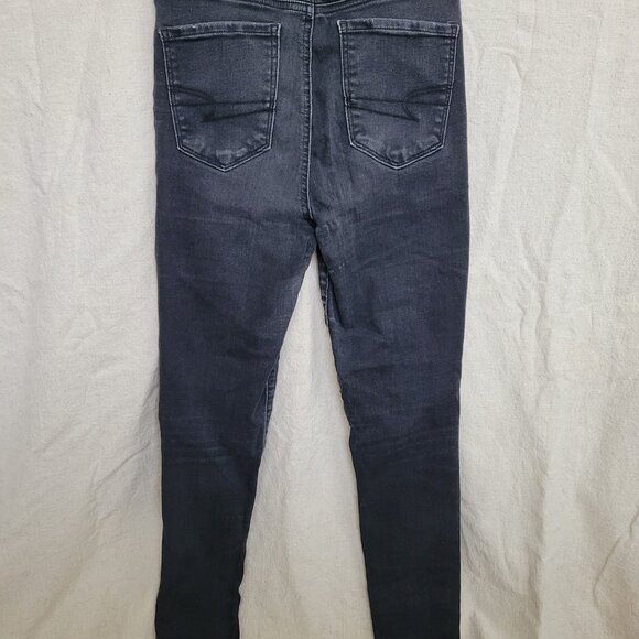 American Eagle Next Level Ripped Super High-Waisted Jegging - Size 8 - Picture 4 of 7